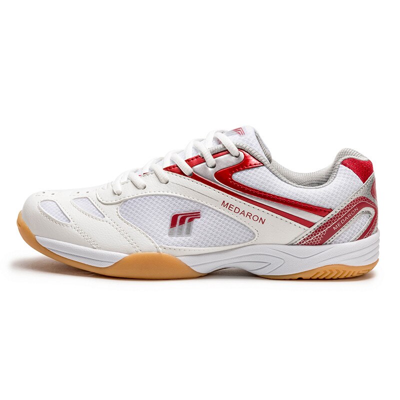 Spring Man Badminton Sneakers Cow Muscle Hard-Wearing Boy Badminton Shoe Brand Tennis Shoes Breathable Indoor Court Mens Shoes: White red / 5.5