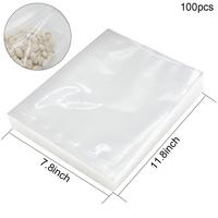 100 st/lot vakuumpåse matvakuumförslutare vakuumpåsar för mat sous vide förpackningsmaskin förpackningspåsar  #4o: 20 x 30cm