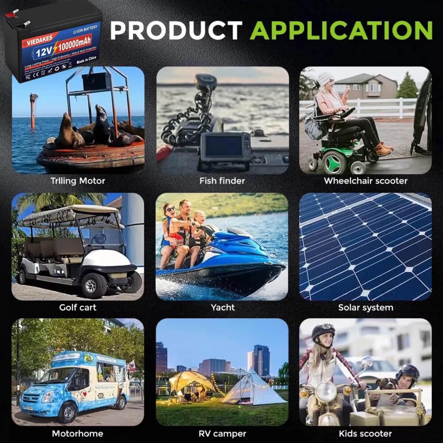 12v x 100ah litiumbatteri med inbyggd bms, lämplig för förvaring av husbil, off-grid-system, solenergisystem för marinbruk