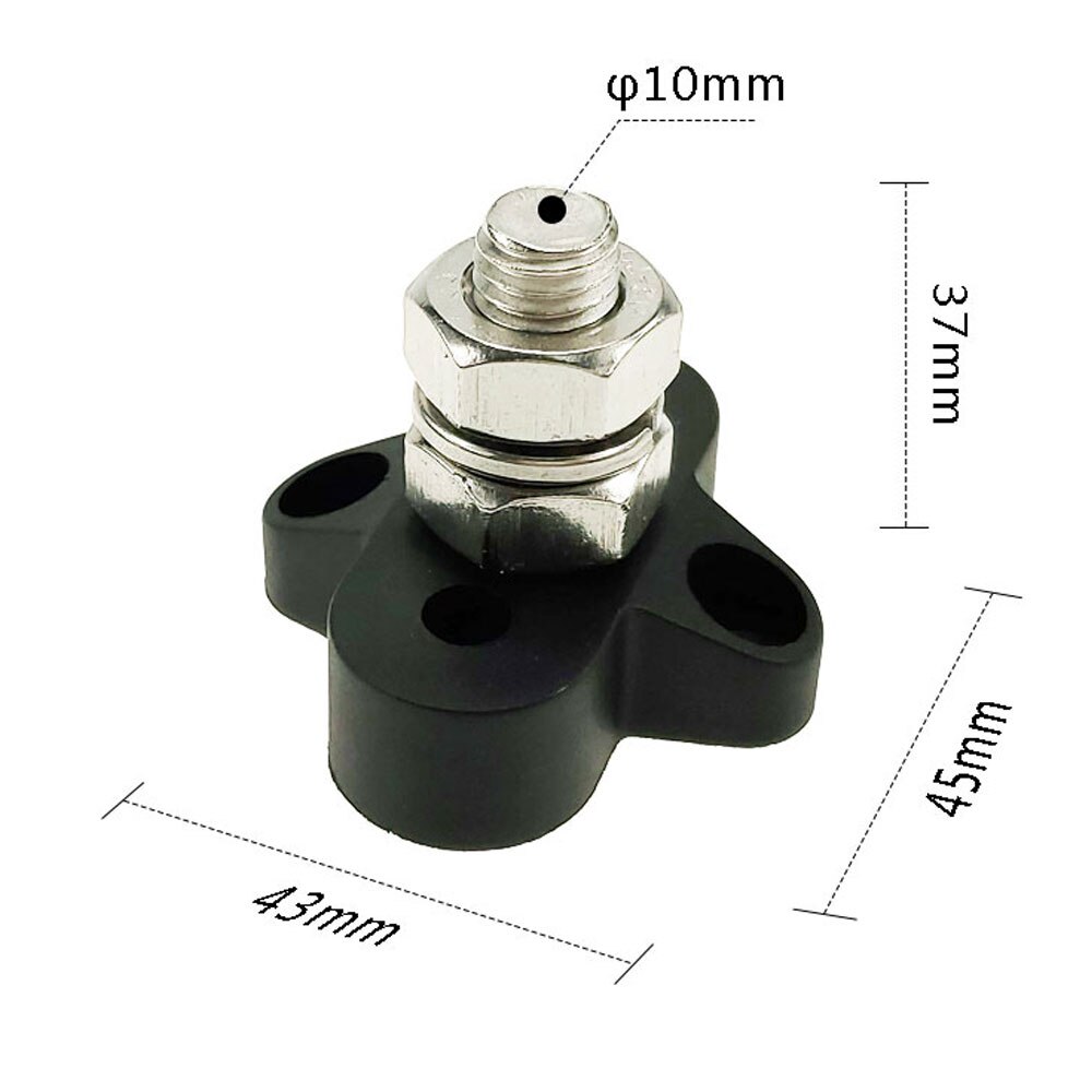 Iztoss enkele zware aansluitbouten met aansluitbus voor stroomklemmen verbinding negatief  m10 (3/8 ")  + m10 (3/18 ")