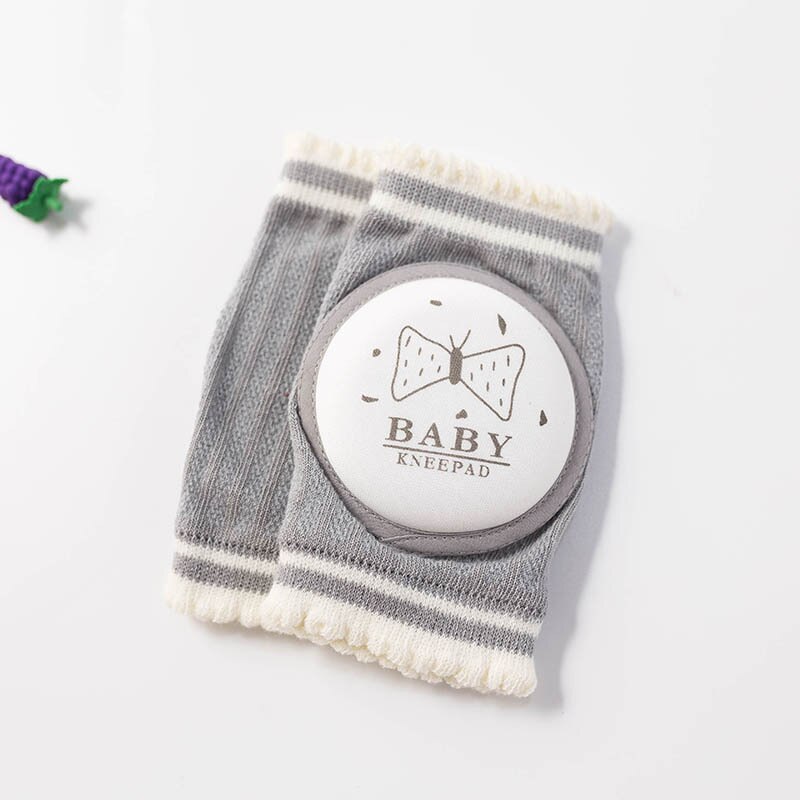 Kids Meisje Jongen Kruipen Elleboog Zuigelingen Peuters Baby Mesh Knie Pads Protector Veiligheid Katoen Knie Pad Baby Anti-Fall beenwarmers: grey