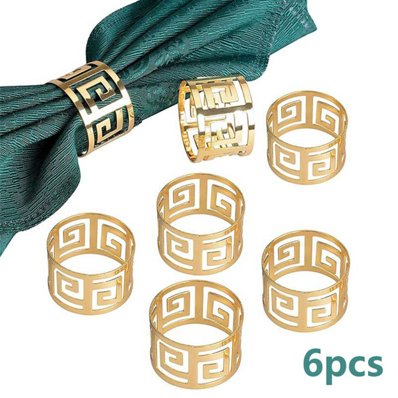 6 stück von hohl Serviette Ring halterung Serviette schnalle Gestell exquisit hause Serviette Halfter dekoration geeignet für hochzeit, Christma