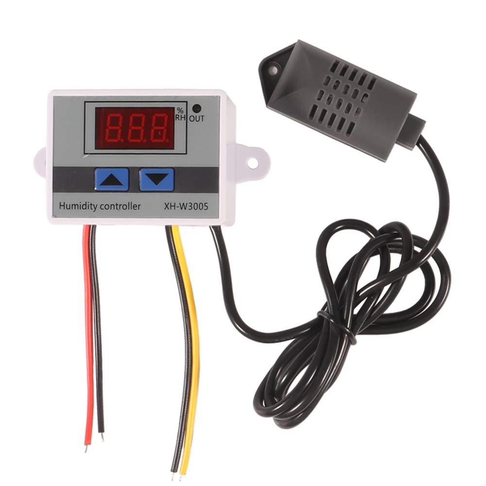 Digital Humidity Controller XH-W3005 12V 24V 220V Humidistat Hygrometer Humidity Control Switch regulator + Humidity sensor