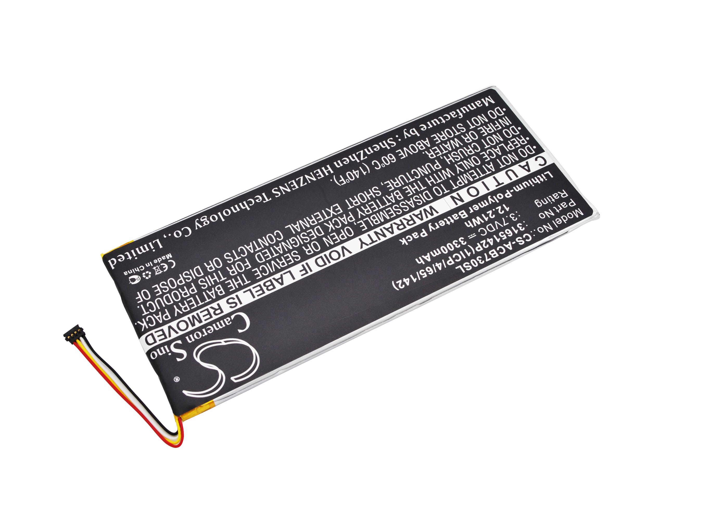 Cameron Sino 3300mAh Batteria 3165142 P, MLP2964137 per Acer A1402, Iconia uno 7 B1-730, iconia uno 7 B1-730HD