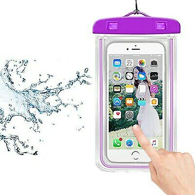 Été lumineux étanche poche natation Gadget plage sac sec housse de téléphone Camping ski support pour téléphone portable 3.5-6 pouces: Violet couleur