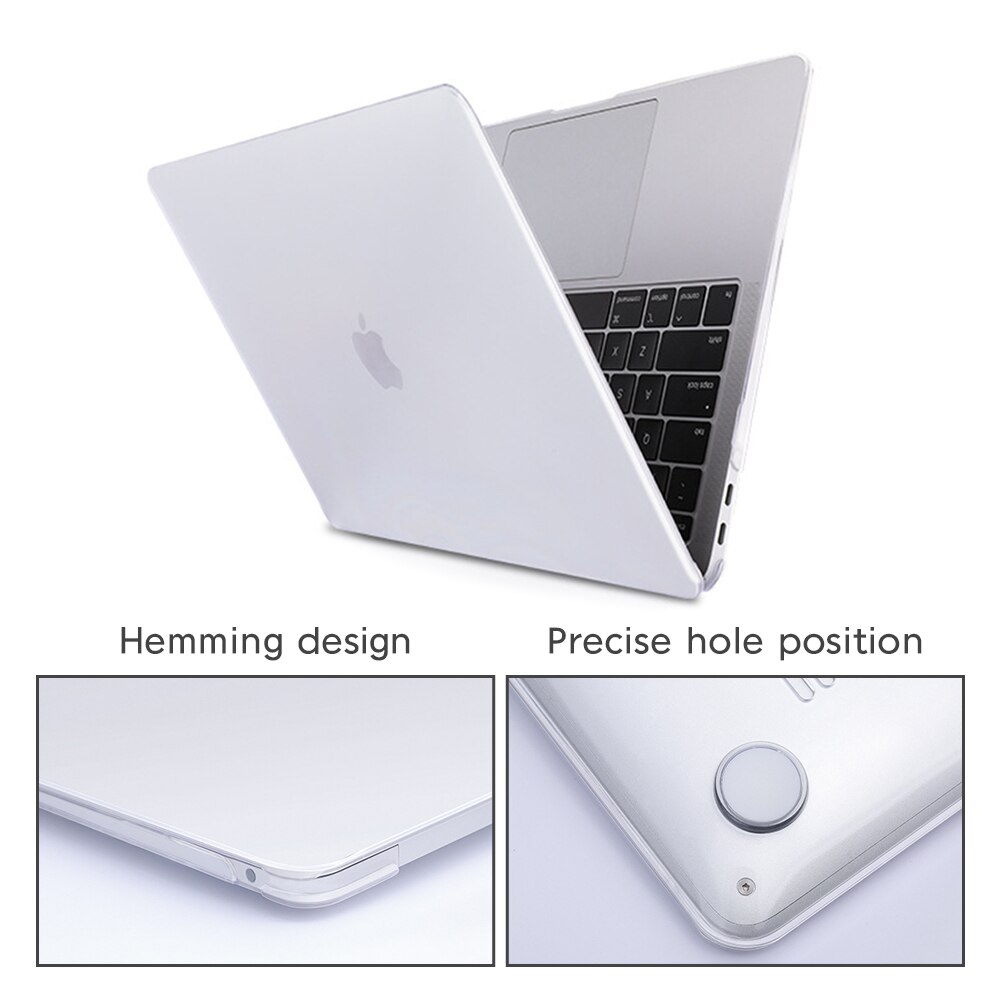 Transparent PC Case For Macbook Pro Retina 13 15 Retina 12 Air 11 13 Shockproof Hard Plastic Protective Shell Cover For MacBook