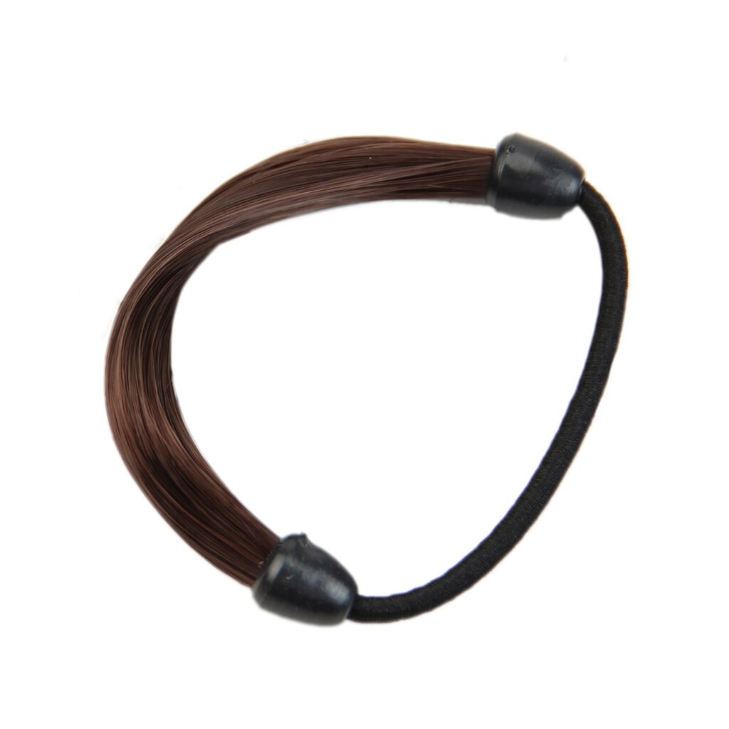 Coreano moda Peruca de Cabelo Rabo de Cavalo Titulares Cabelo Tranças Torção Rubber Band Headband: Marrom