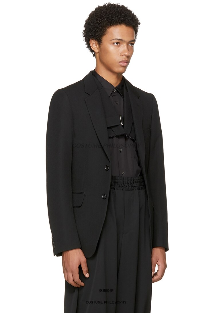 Yamamoto stil männer anzüge einfache und klassische Schlank schwarz frühling und herbst jacke alle-spiel