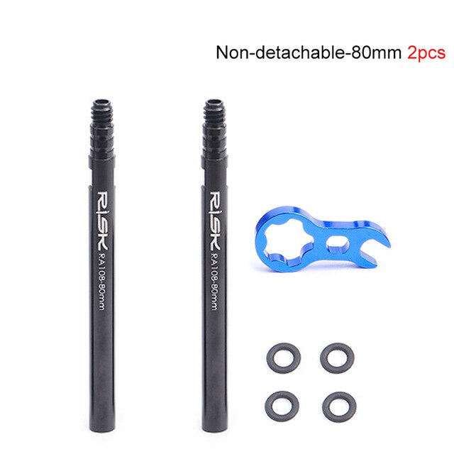 Estensione Valvole Presta Per Bici - 2 Pezzi Da 60 Mm In Lega Di Alluminio Nero - Foto 9