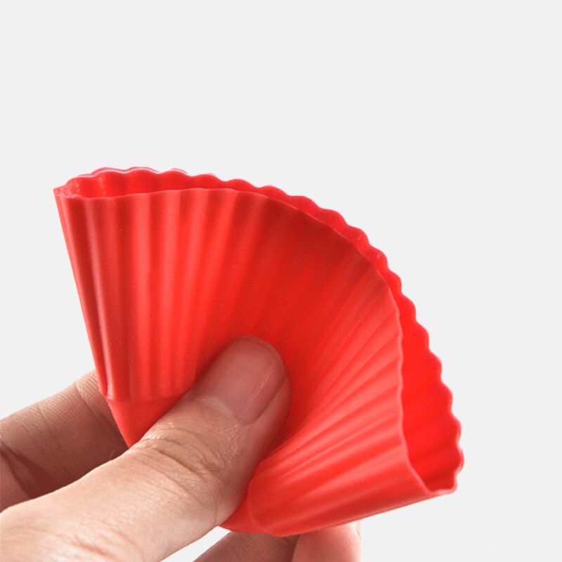 12pcs/Set Silicone Cake Mold Round Shaped Muffin Cupcake Baking Molds Kitchen Cooking Bakeware Maker DIY Cake Decorating Tools