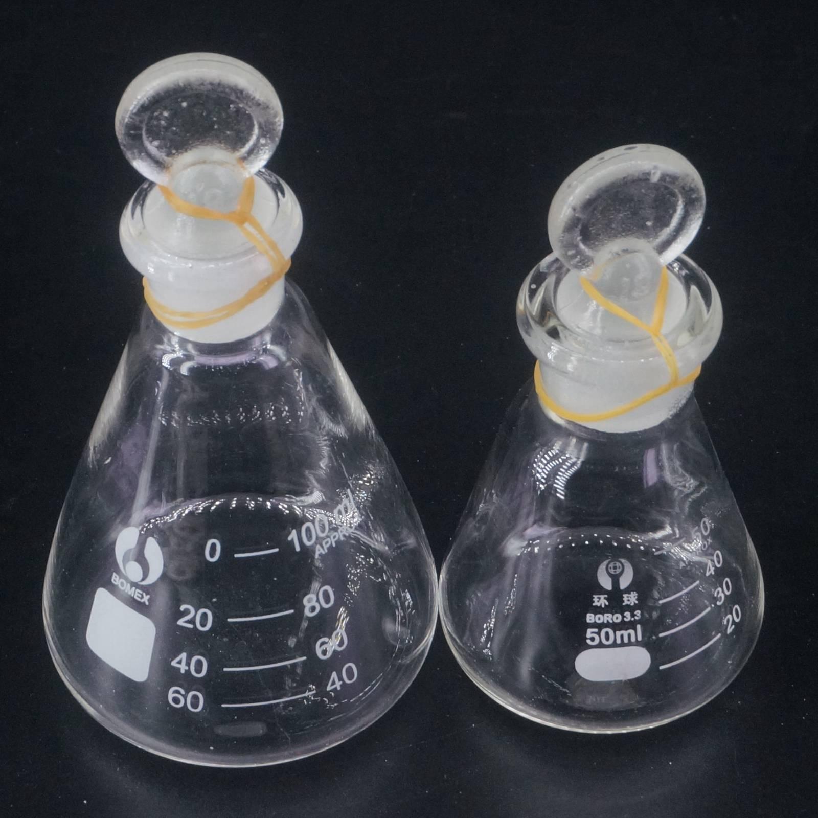 Laboratorietrekantglas erlenmeyer kolbe 50-1000ml glas konisk kolbe med hætte