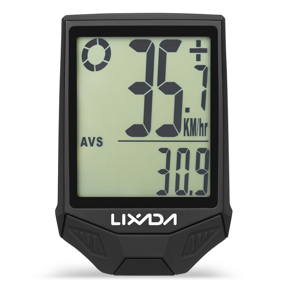 Lixada Waterproof Bicycle Computer USB Rechargeable Wireless Bike Cycling Computer Bicycle Speedometer Odometer Cycling Parts: size 2 black