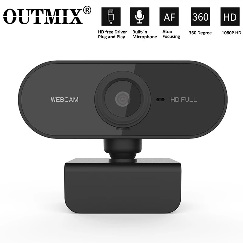 1080P Hd Webcam Mini Computer Pc Webcamera Met Microfoon Draaibare Camera 'S Voor Live-uitzending Video Bellen Conferentie Werk