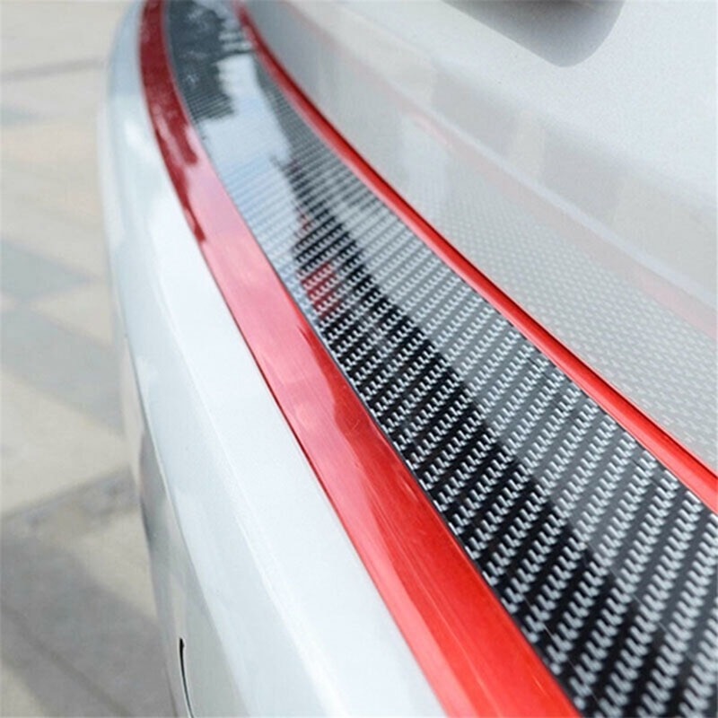 Universal Trunk Rear Guard Sticker Car Rear Bumper Trim Anti-Kicked Scratch Protection Stickers Strip Decal Auto Accessories