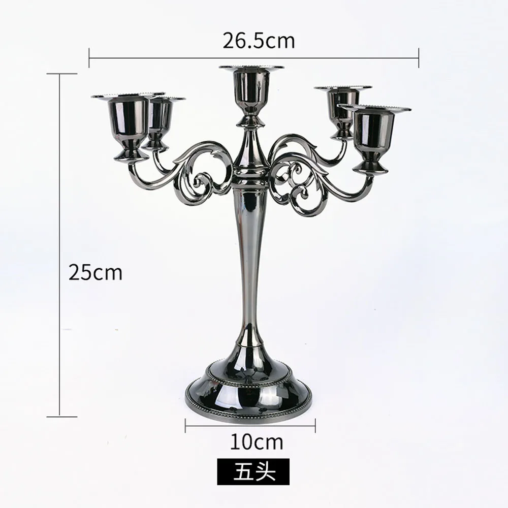 Kandelaar Kaarslicht Diner Kaars Hotel Bruiloft Prop Brons Goud Huishouder Verguld Decoratie Metaal Retro: Light Grey