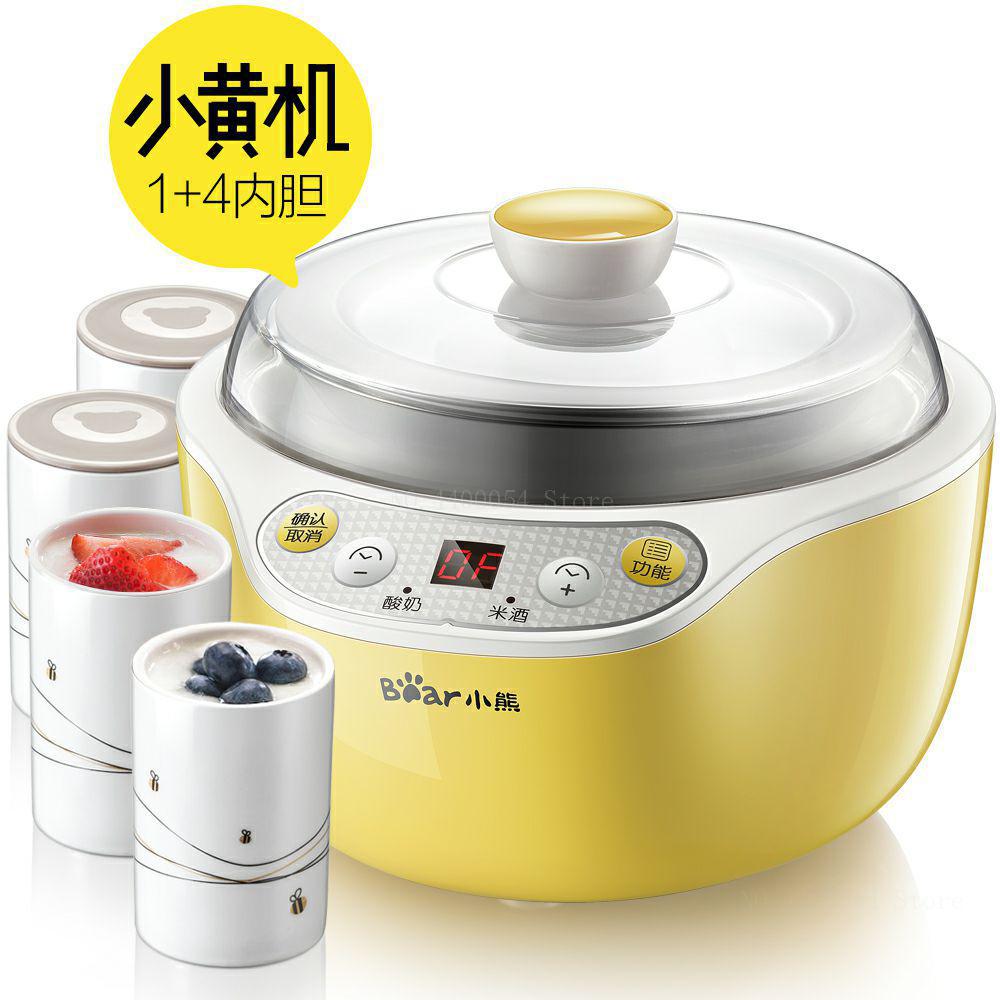 household Yogurt Machine Home Automatic Rice Wine maker Stainless Steel Liner Ceramic 4 Cups 1L smart timing