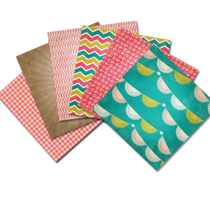 Kisses Patroon Papier Pack Scrapbooking Papier Materiaal Pads Voor Card Making Album Scrapbook Materiaal Supply