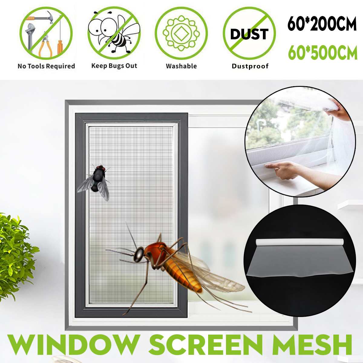 2/5m Super Dichte Home Window Screen Mesh PM2.5 Stofdicht Insect Fly Gordijn Anti Mosquito Deur Schermen Netto gordijn voor Kinderkamer