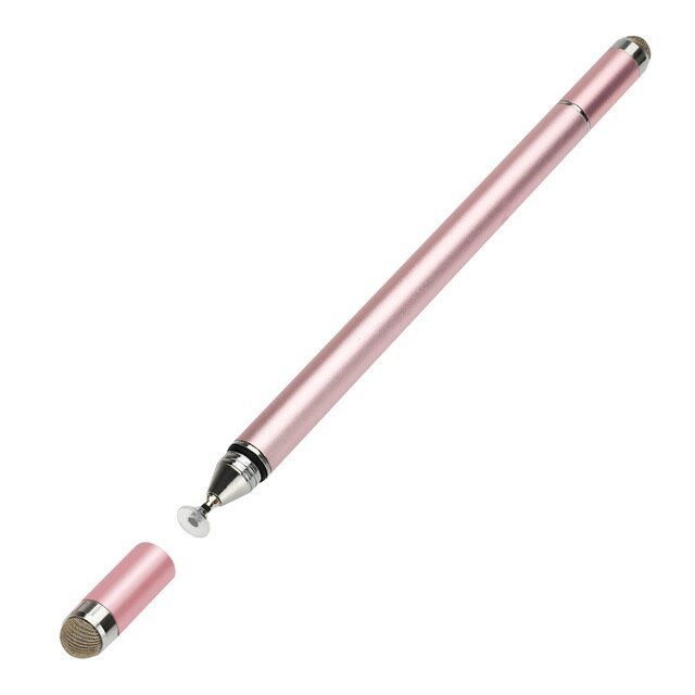 Universal 4 In 1 Stylus Pen for Phone Drawing Tablet For Samsung Pens Capacitive Screen Caneta Laptop Cell phone Accessories: rose red