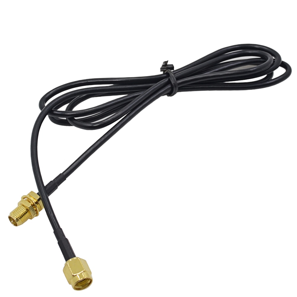 1m 1 meter wifi wi-fi antenn förlängningskabel  rg174 rp- sma hane till hona kontakt för trådlös lan wan router antenn
