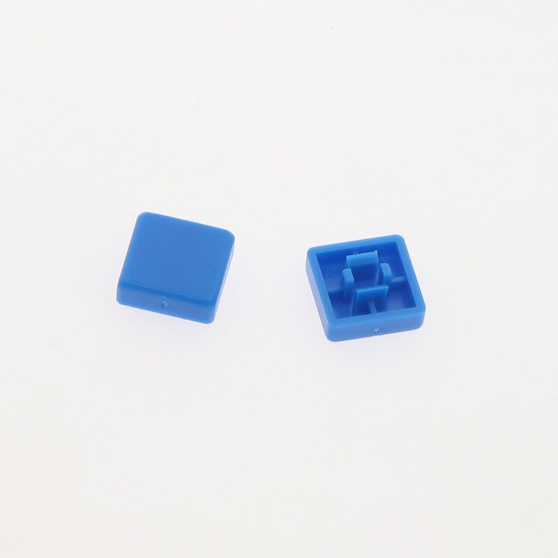 50pcs A14 Short Feet Square Switch Button Cap Match 12*12*7.3 Switch use: Blue