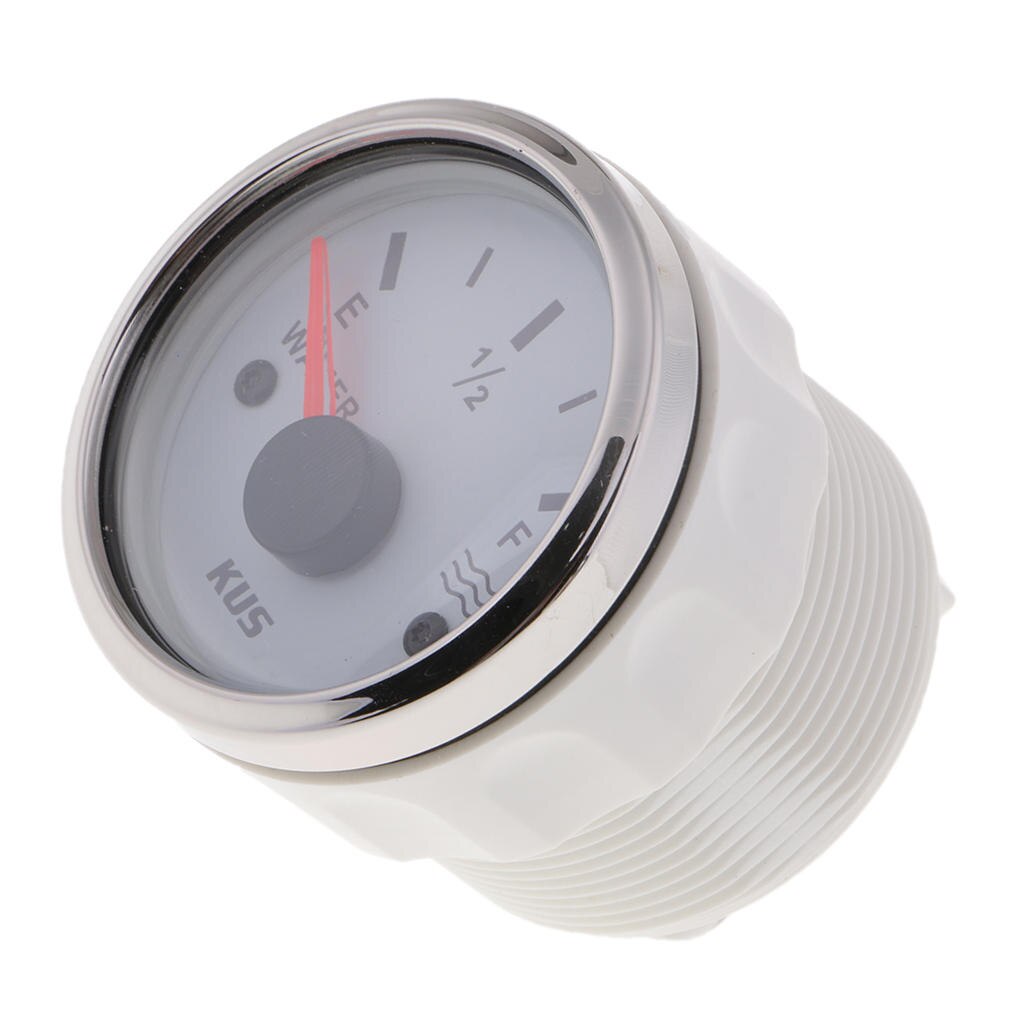 Water Tank Level Gauge 240-33ohms 12/24V 52mm 2” White for Boats