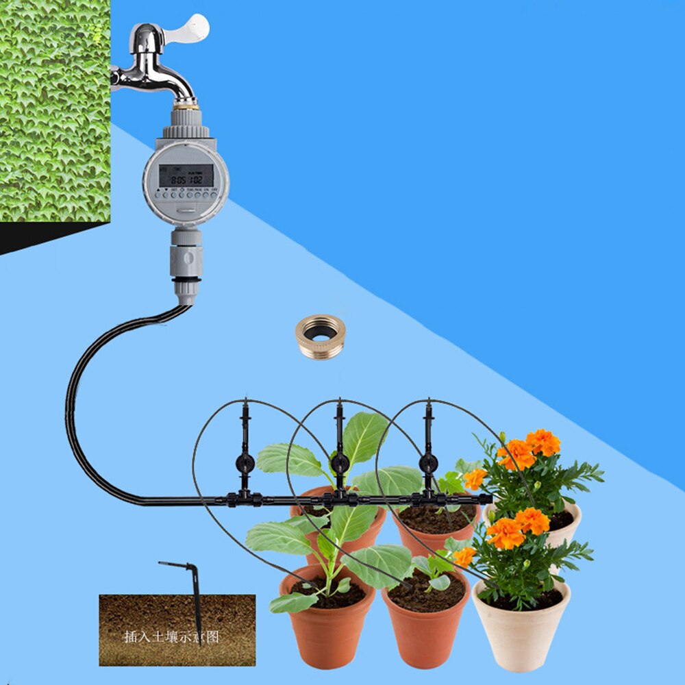 Trädgård vatten timer solar lcd digital bevattning timer kontroller vattning bevattning hem trädgård automatisk vattensparande bevattning