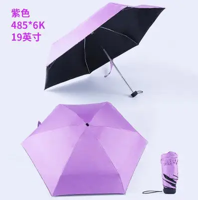 Ombrello da uomo portatile mini ombrelli tascabili prevenire l&#39;ombrello pieghevole a cinque pieghe da donna pieghevole antipioggia Uv: Viola