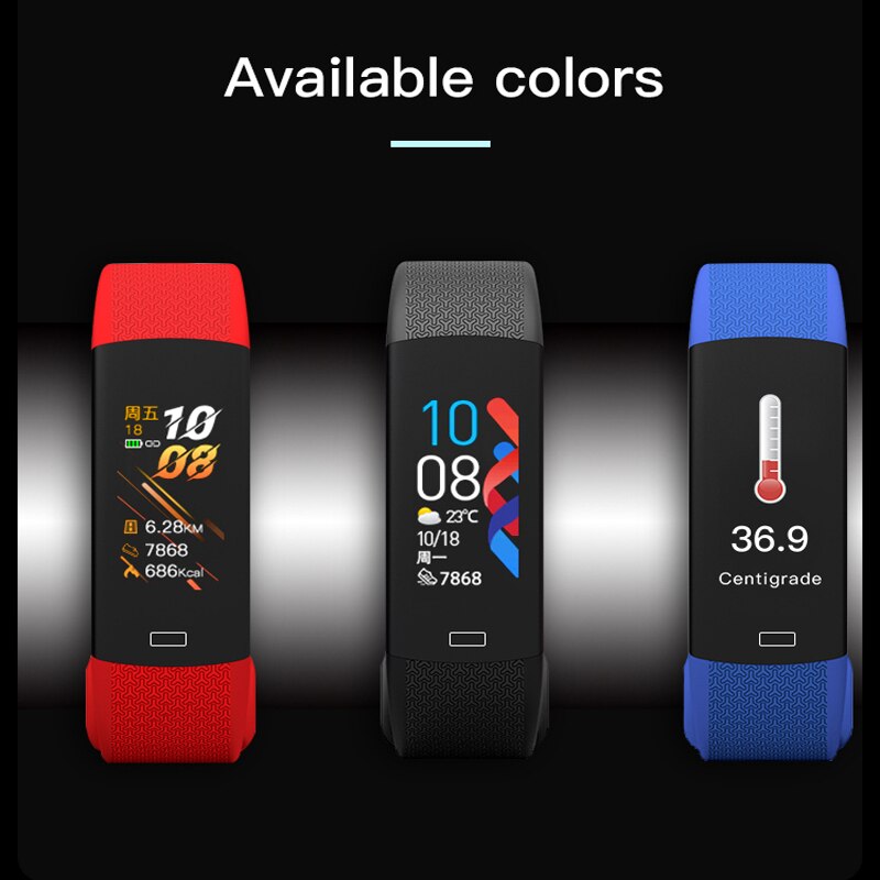 B6W Body Temperatuur Detectie Smart Armband Grote Screen Horloge Immuniteit Meting Bloeddruk Bloed Zuurstof Hart