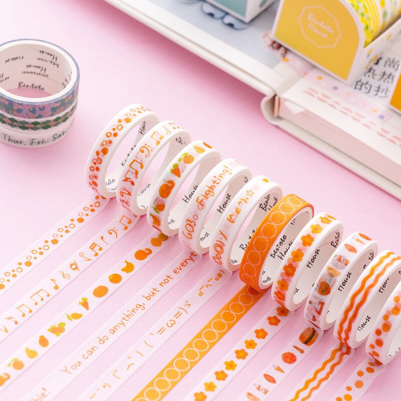 10 Pcs Washi Tape Masking Tape Set Grid Stickers Scrapbooking Cinta Adhesiva Decorativa Washitape Kawaii Wasi Tape De Decoracion