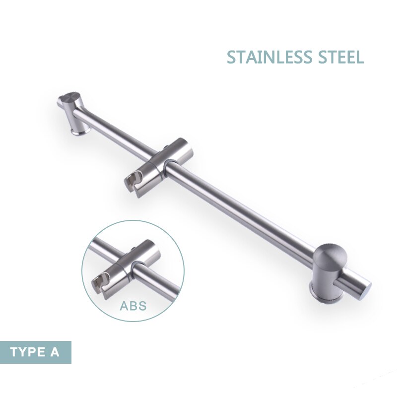 SUS304 Stainless Steel Adjustable Shower Slide Bar Bath Handheld Shower Rail Sliding Rod with Hand Shower &amp; Hose Brushed: A Slide Bar Only