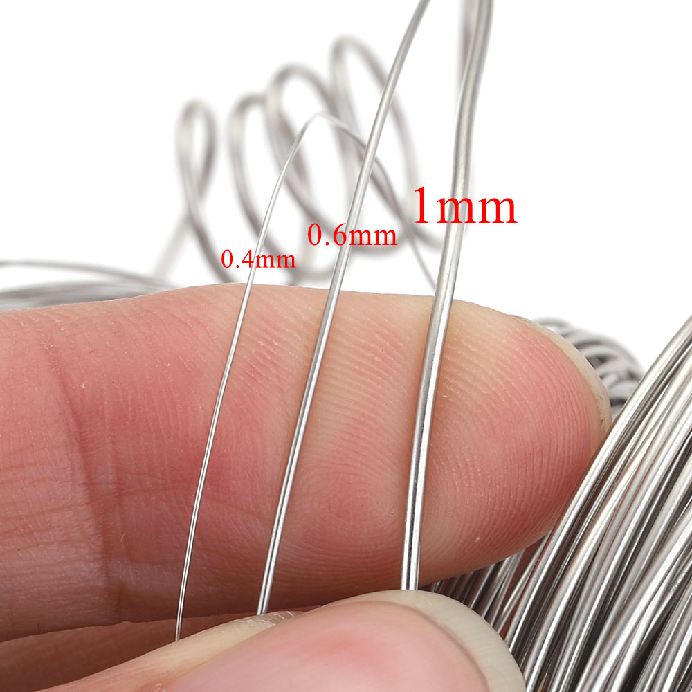 Fil d'acier inoxydable 10m/rouleau 0.3-1mm, pour la fabrication de bijoux, fil de perles, cordon de bijoux, fil unique en acier, Accessoires de recherche