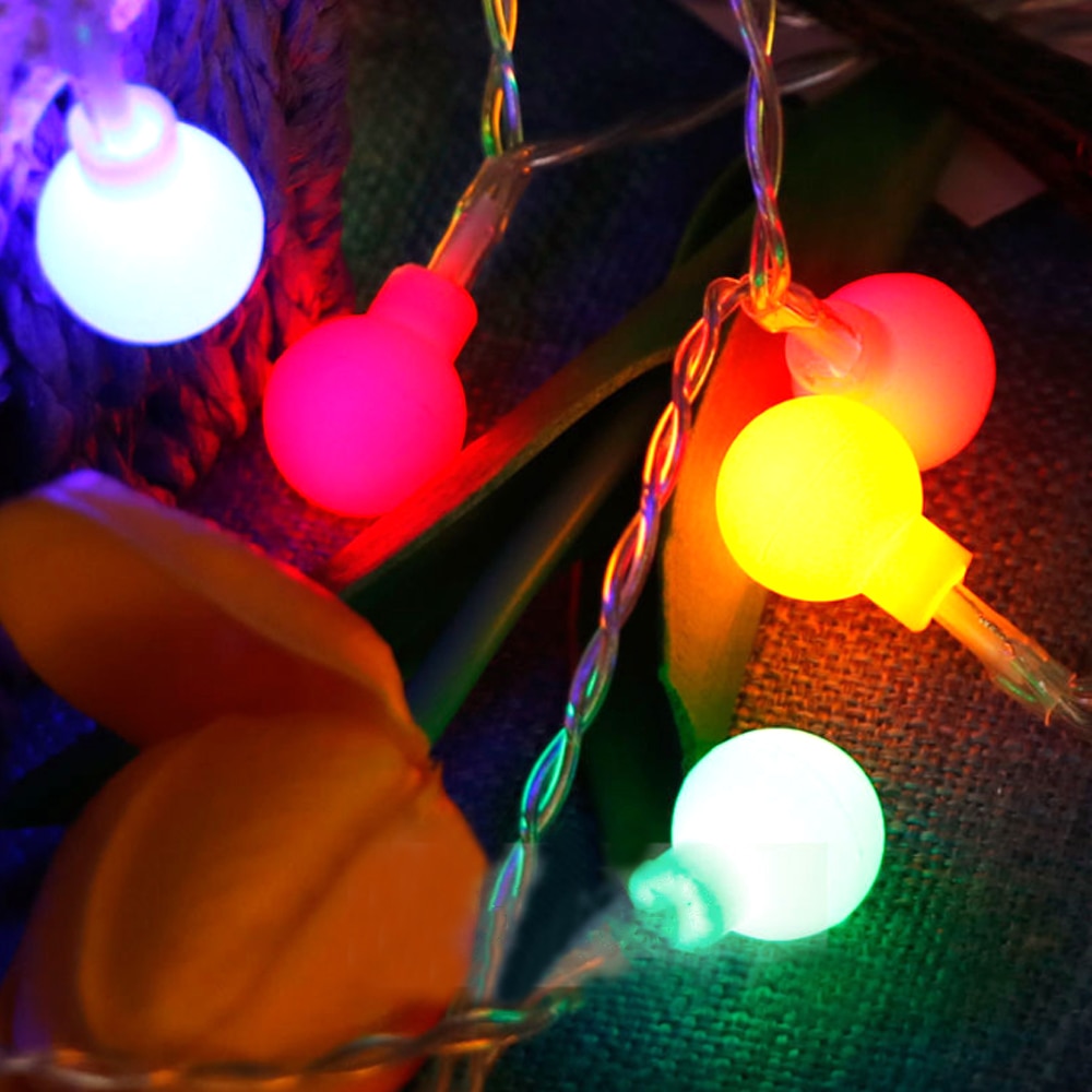 3/6/10M LED Ball String Light Ball Chain Fairy Garland Lights Bulb Light Waterproof For OutdoorWedding Christmas Home Decoration