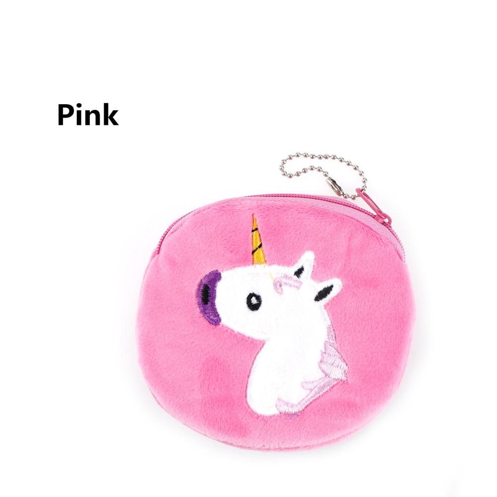 Kawaii kinder portemonnee schattige stijl kleurrijke eenhoorn meisjes rits pluche portemonnee dames mini portemonnee