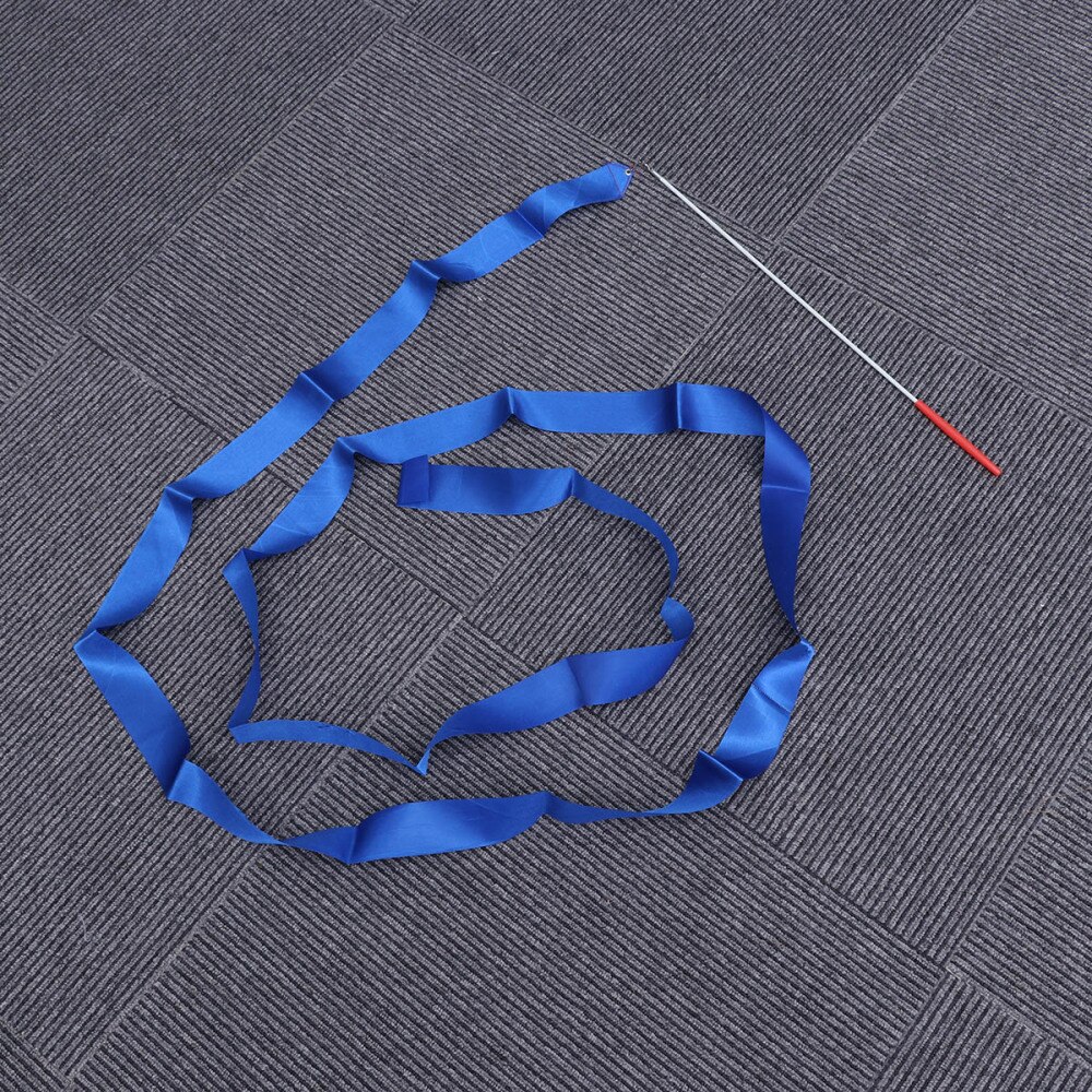 8pcs 4M Rhythmic Gymnastics Ribbon with Stick Children Dancing Streamers Riband (Colorful)