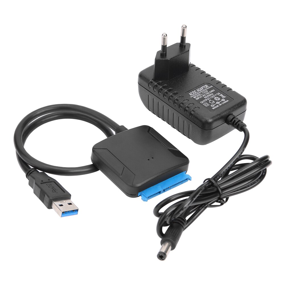 USB 3.0 To SATA 3 Cable SATA To USB Adapter Convert Cables Support 2.5/3.5 Inch External HDD SSD Hard Disk Drive Adapter 4.9 27: with EU Plug
