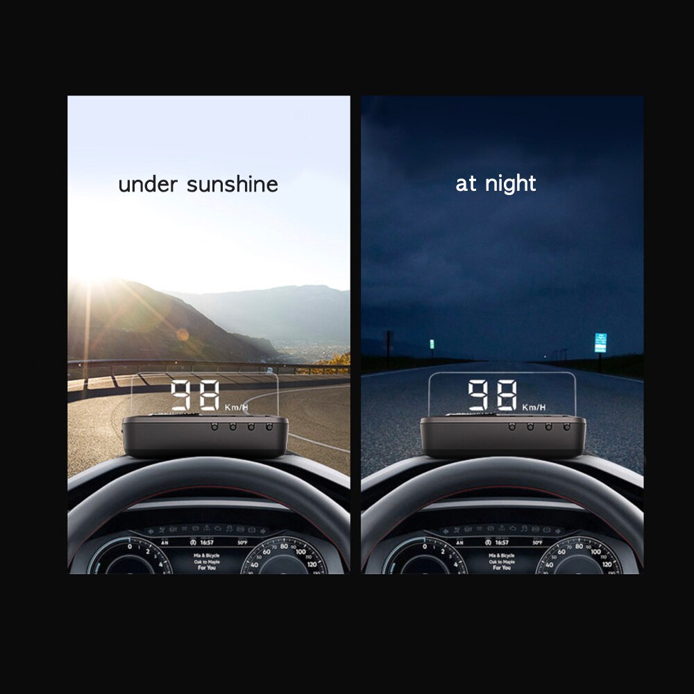 Vjoycar V81 Head-up display GPS HUD Mirror Car Speed Projector Speedometer KMH KPM Compatible Cars Truck Vehicle Supplies