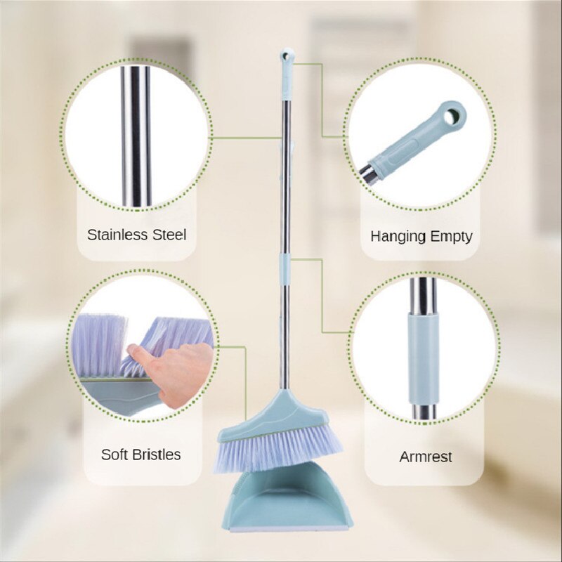 Hand Magic Squeegee Broom and Dustpan Dust Folding Floor Cleaning for Home Brush Products Household House Kitchen Rubber Sweeper
