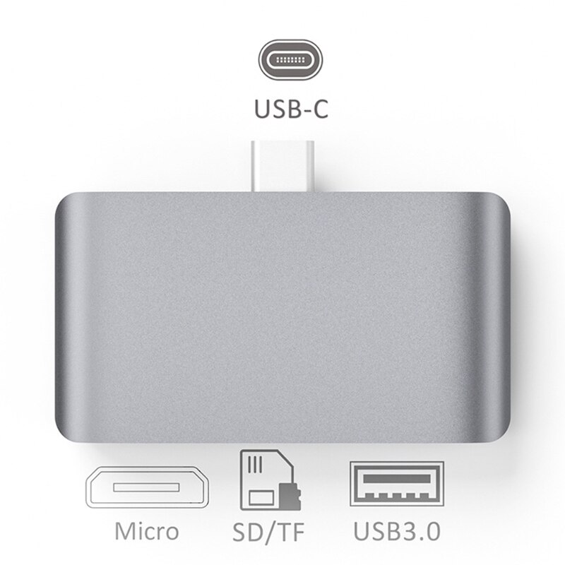 Czytnik kart USB 3.1 typu C, USB-C na USB 3.0, SD/microSD/Adapter karty TF USB-C wielofunkcyjny konwerter na telefon