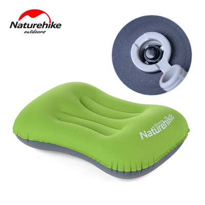 Naturehike Self Inflating Pillow Sponge Non-slip Compressed Folding Compact Automatic Inflatable Pillow Outdoor Travel Camping: New Green