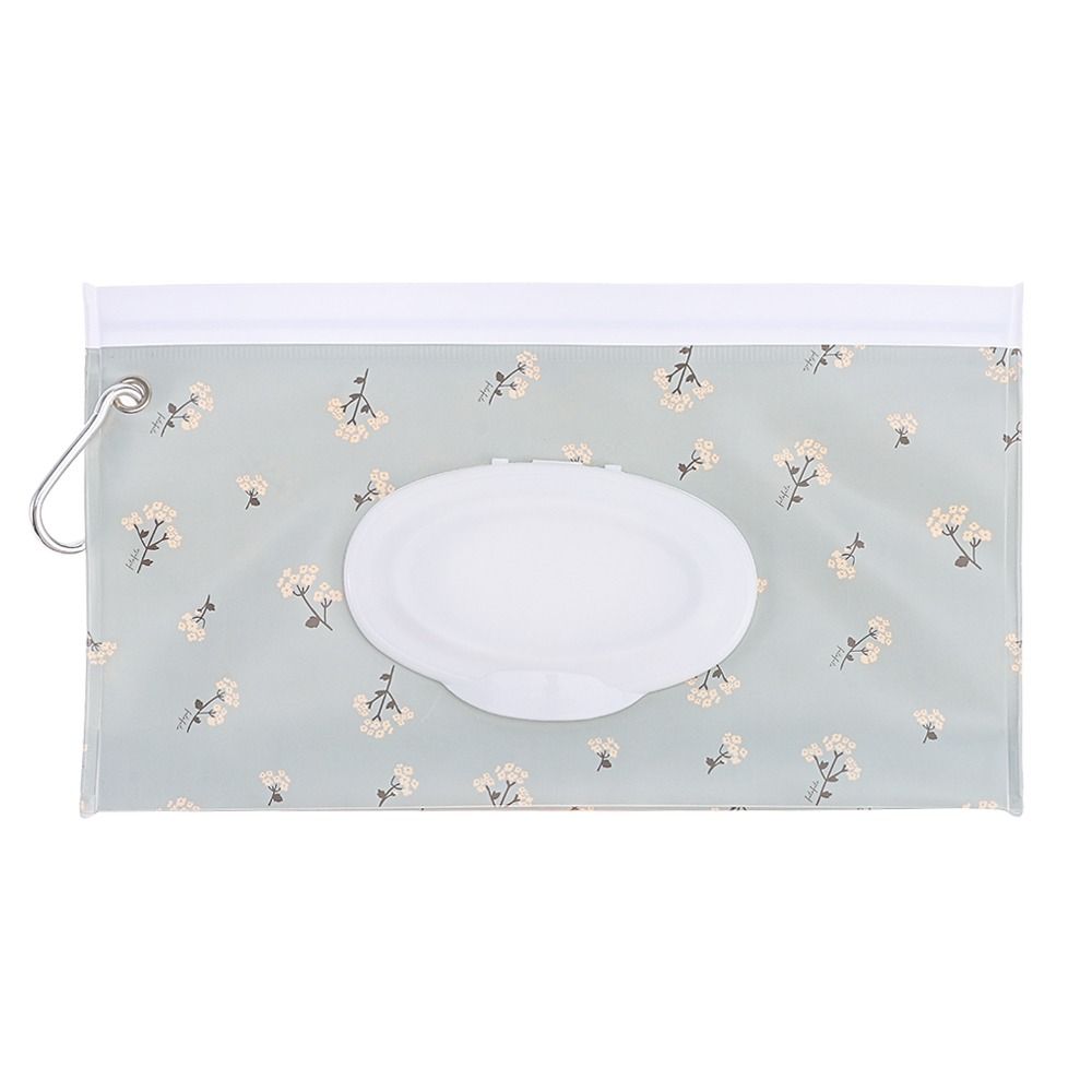 Eva Baby Nat Doekje Draagbare Gesp Doekjes Houder Case Flip Cover Snap-Strap Herbruikbare Navulbare Natte Doekje Buitensue Doos: WIT