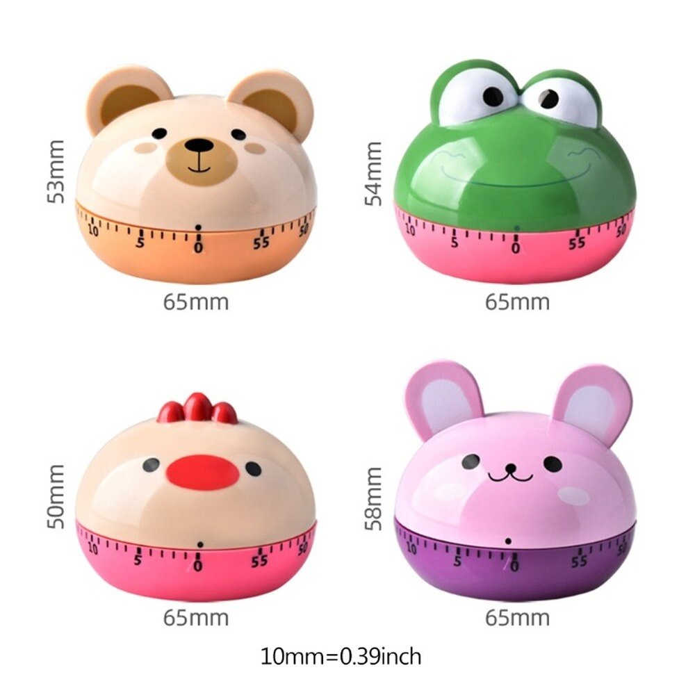 Animal Timer Digital Kitchen Countdown Clock Cute Animal Fruit Alarm Clock Time Management Tool for Kids and Adults