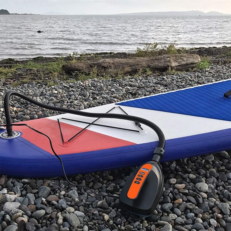 Bærbar bil oppustelig pumpe højtryks elektrisk luftpumpe til udendørs paddle board og båd airbed kajak