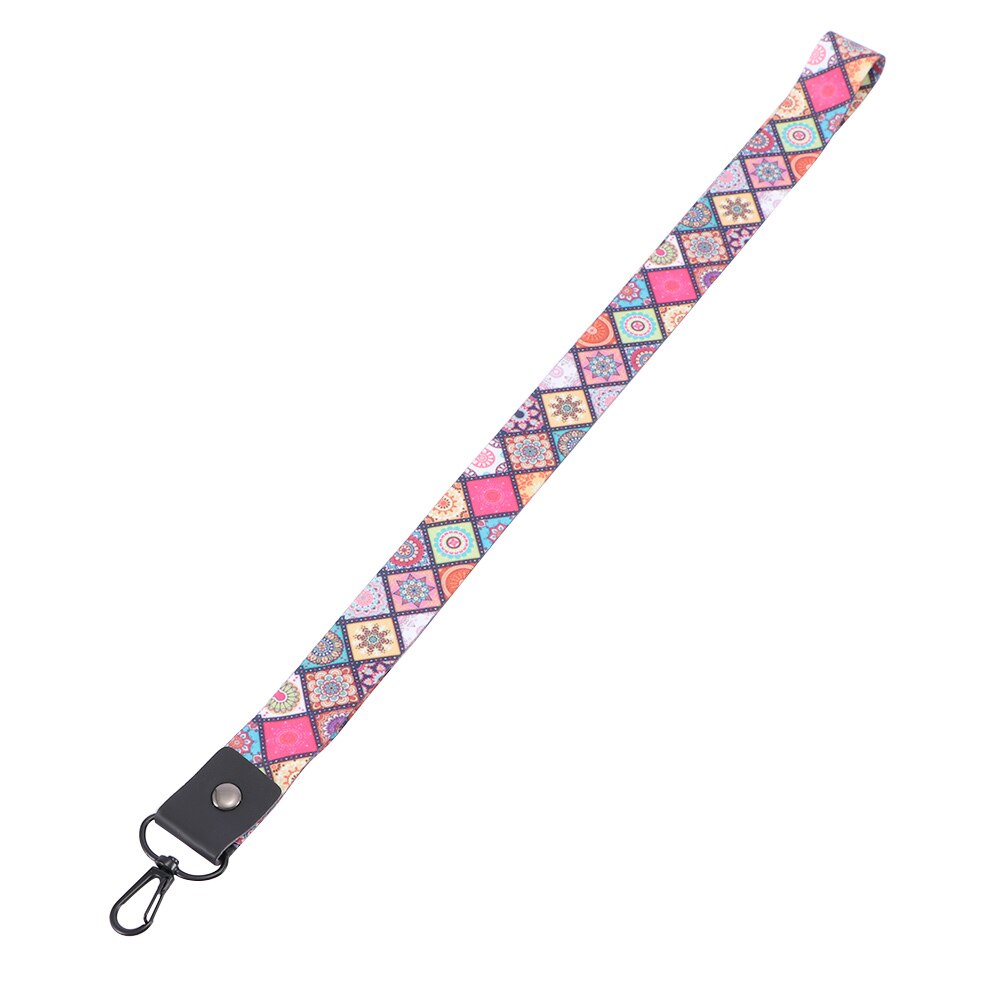 Badge Tag Hang Strap Keychain Plaid Mobile Phone Straps Key Rope Lanyards Wrist Band: Size L