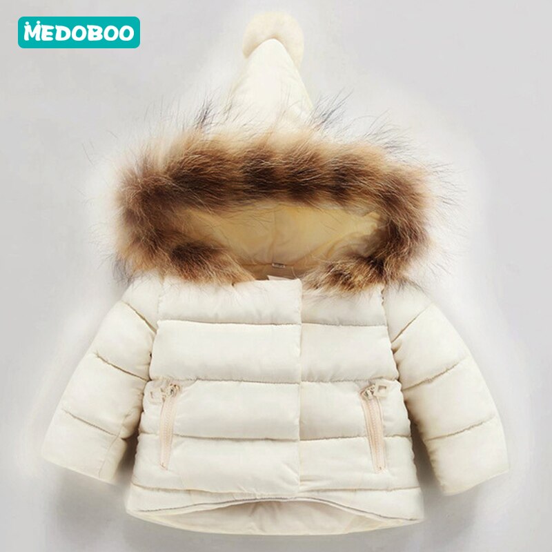 Medoboo Winter Baby Girls Clothes for Boys Thick Warm Faux Fur Baby Hooded Jacket Coat Tops Outerwear Snowsuit Suit Overalls