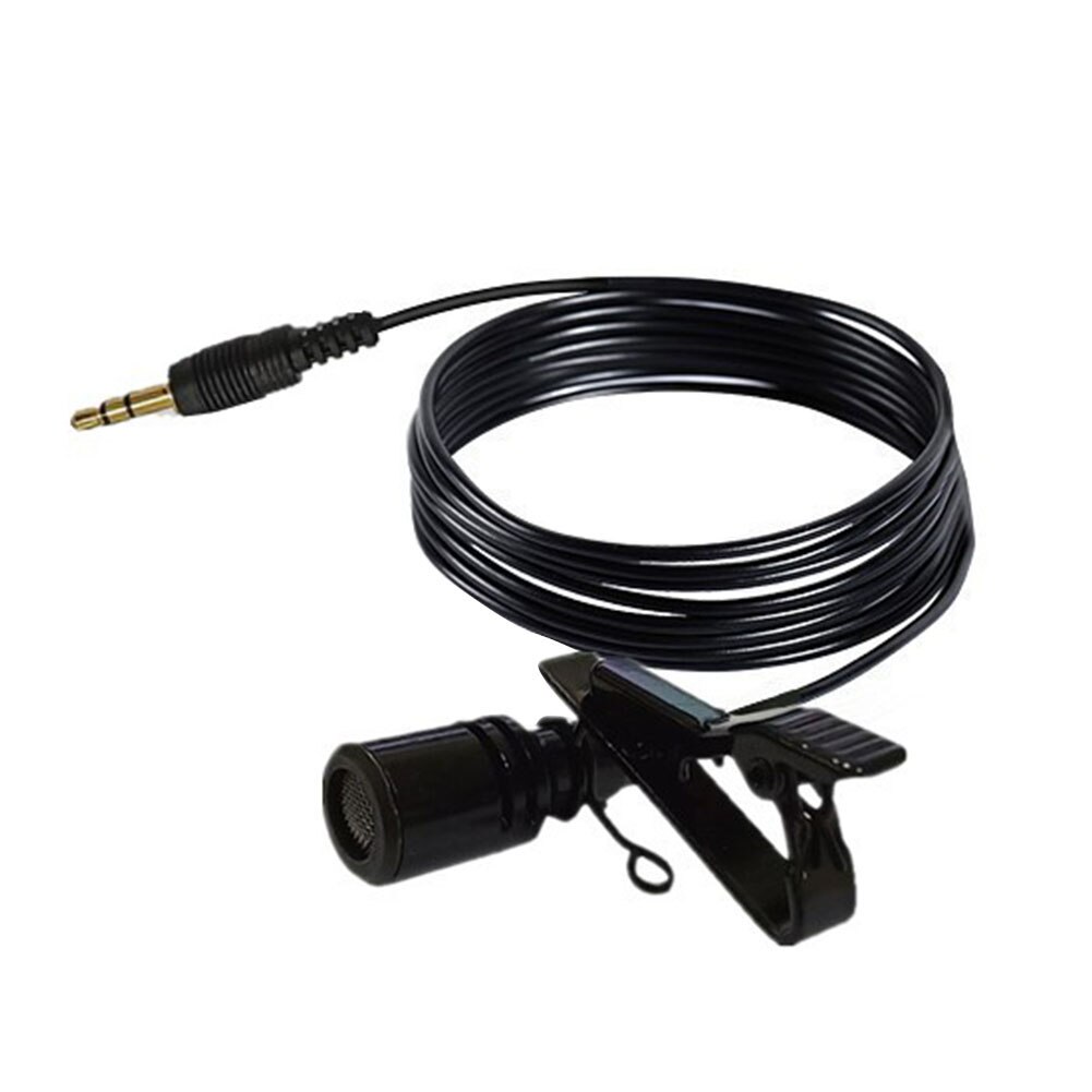 Portable External 3.5mm Jack Clip on Lapel Lavalier Microphone For Phone Handsfree Wired Condenser Mic For teaching Speeching