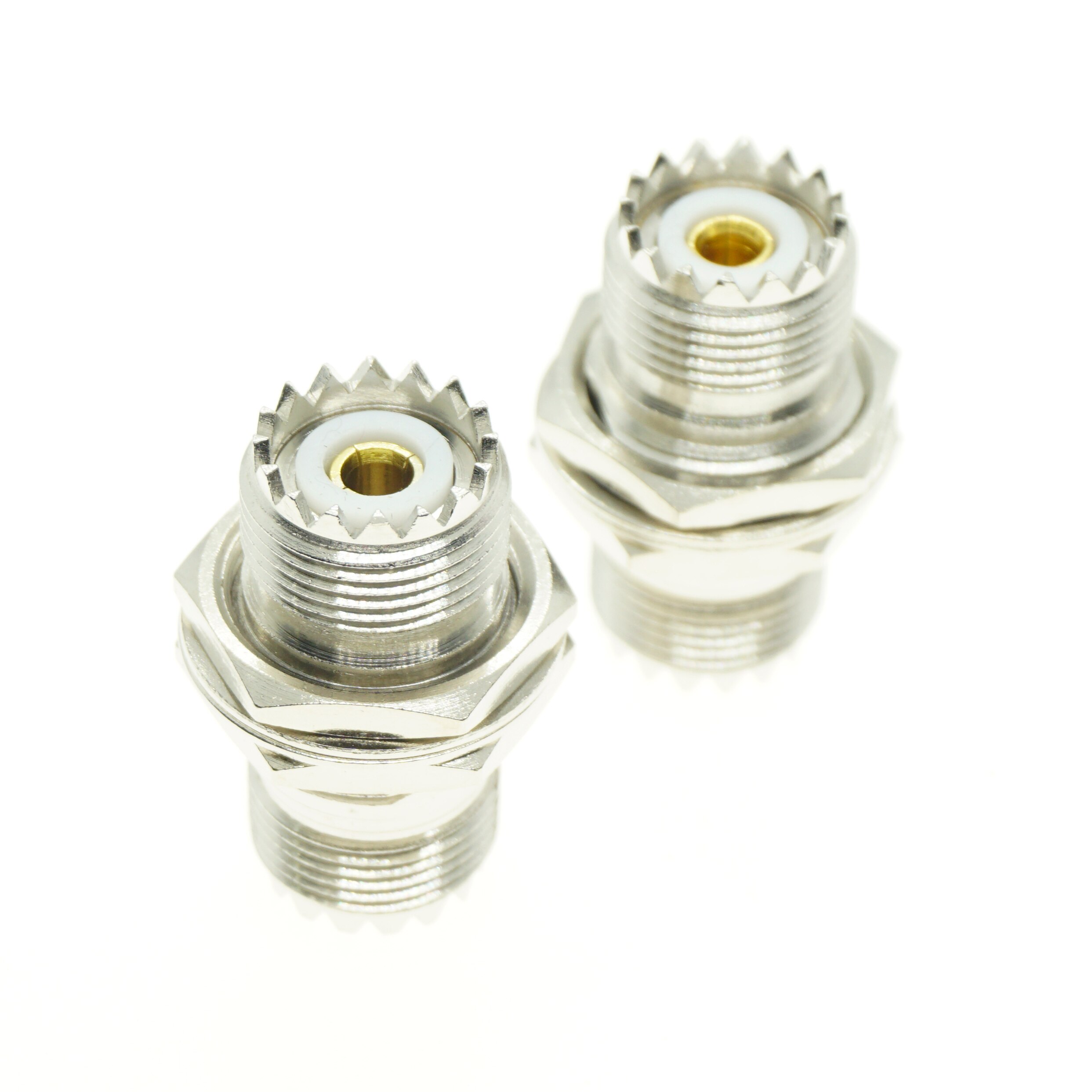 Uhf kvinnelig til uhf kvinnelig dobbel o-ring skottpanel monteringsmutterplugg uhf  pl259 so239 2 dobbelt hunnkontakt koaksial rf adaptere