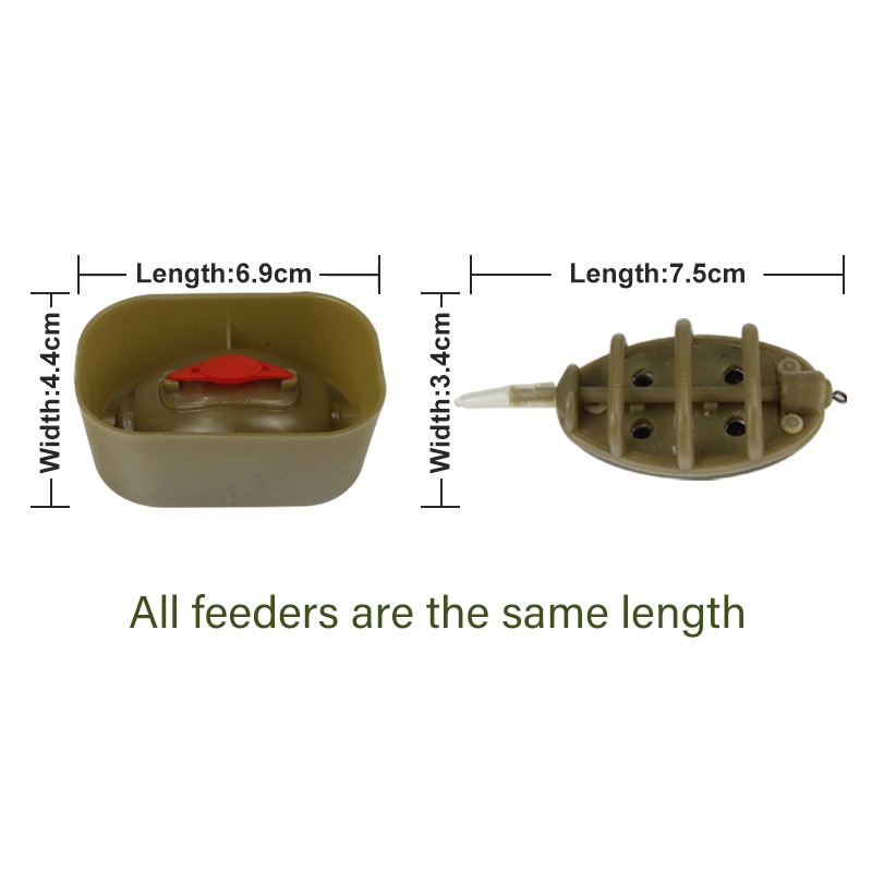 Carp Fishing Inline Method Feeder 15/20/25/35g 30/40/50/60g Fishing Bait Accessories High Capacity lead sinker Bait