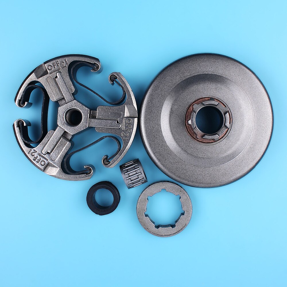 3/8" 7T Tooth Clutch Drum Rim Sprocket & Worm Gears Kit For HUSQVARNA 61 66 266 268 272 Chainsaw Replacement Parts