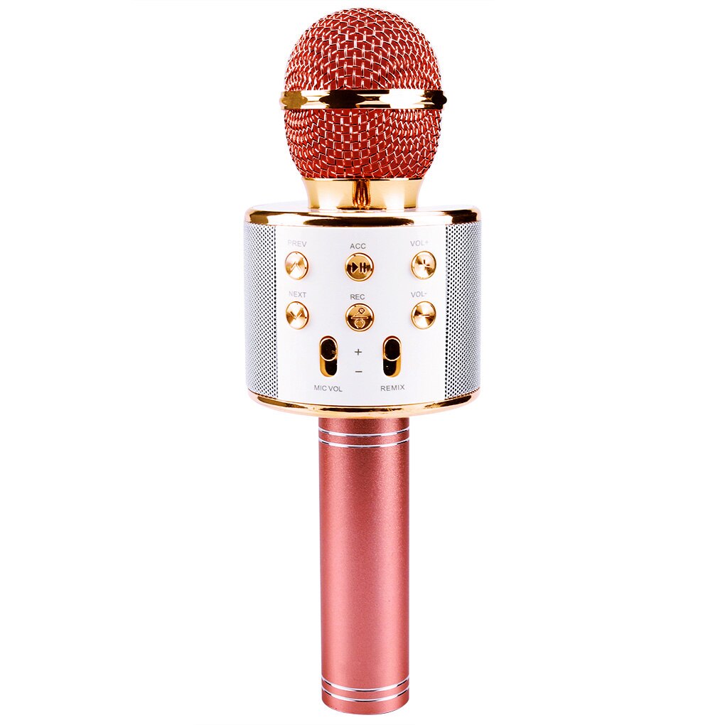 Wireless Karaoke Microphone Bluetooth Handheld Portable Speaker Home KTV Player with Dancing LED Lights Record Function for Kids: NO.2